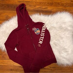 Hollister Maroon Hoodie; Women’s Small